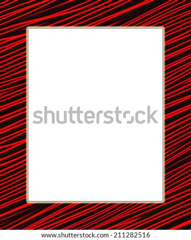 Red and black digital frame. Add your text in the white field.