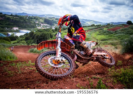 GIJON SPAIN MAY 24 2014 Participants in the MX State Championship held in the city of Gijon Spain on Saturday May 24 2014 GIJON SPAIN MAY 24 2014 Participants in the MX State Championship held in the city of Gijon Spain on Saturday May 24 2014
