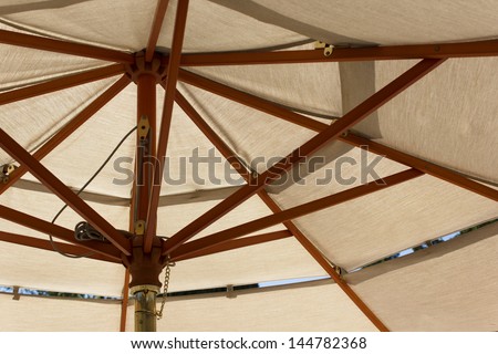 underside of a patio umbrella