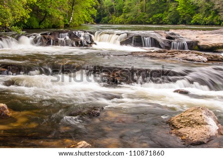 One of the many rapids of the Chattooga Wild and Scenic River.  This was the river featured in the movie Deliverance.