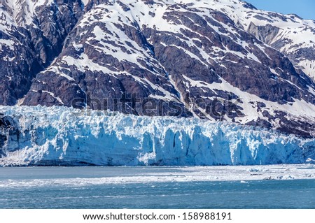Face of Margerie glacier, during spring melt,Glacier Bay National Park, Alaska,USA.