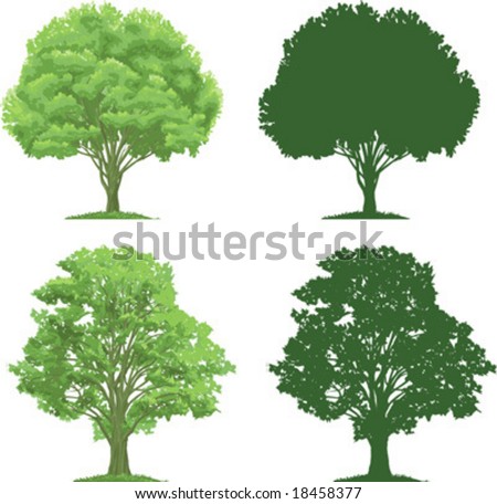 tree clipart images. clip art tree. stock vector