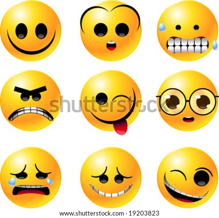 Free Clip on Stock Vector   Vector Clipart Illustrations Of Emoticon Smiley Face