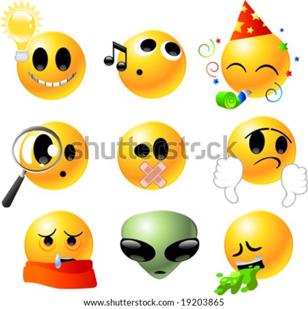 stock vector vector clipart illustrations of emoticon Smiley face