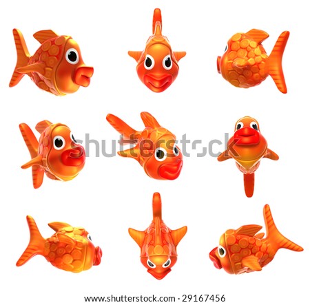 clip art fish. stock photo : 3D clip art