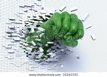 stock-photo--d-illustration-of-robotic-hand-punching-and-breaking-through-a-brick-wall-metaphor-for-33265192.jpg