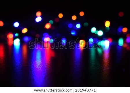 Christmas lights. Christmas lights on a pure black background. Preparing for the Holidays Christmas