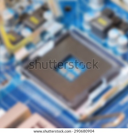 Blurred background with computer components