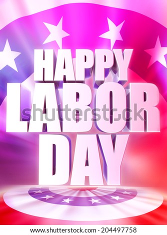 Happy Labor Day poster design.
