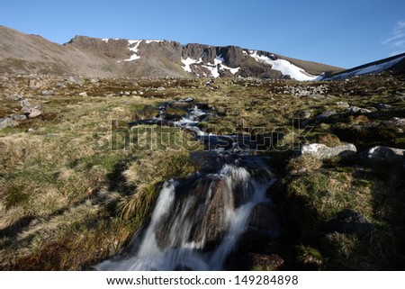 Cairngorms, Scotland, mountain stream, spring