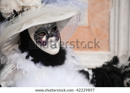 Carnival woman with feathers