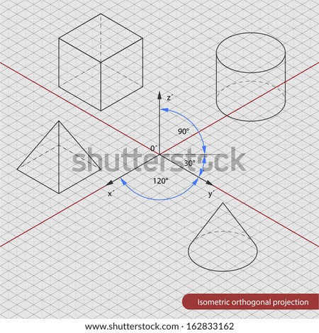 isometric projection grid isometric projection grid