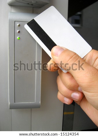 Electronic door lock, opening by security card