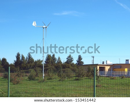Small wind electric generator for home use
