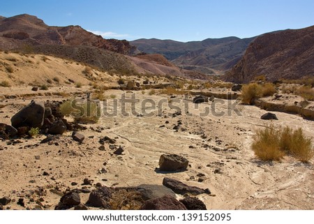 Dry riverbed in Red Rock Canyon State Park
