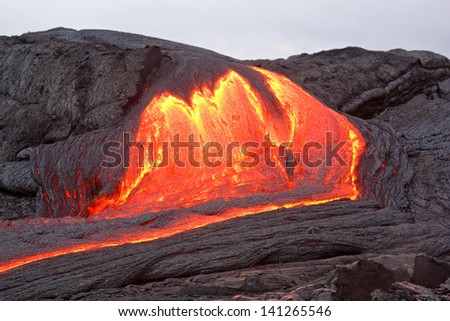Lava Flow In Hawaii