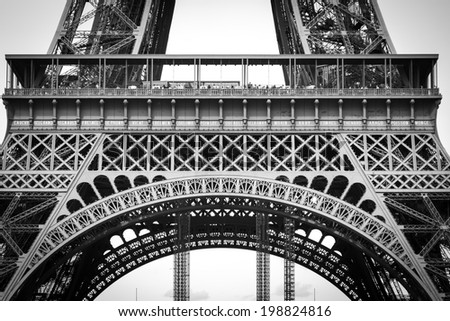 Eiffel tower isolated in white background,Paris, France