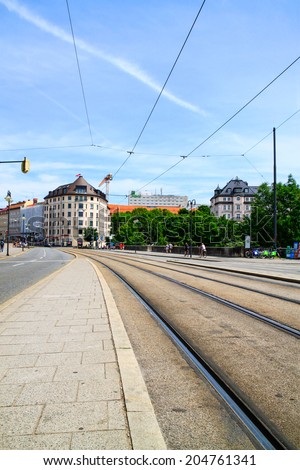 Tram rail in Germany