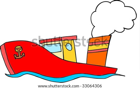 Cartoon Boat Stock Vector Illustration 33064306 : Shutterstock