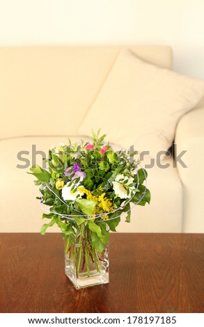vase of flowers in the living room