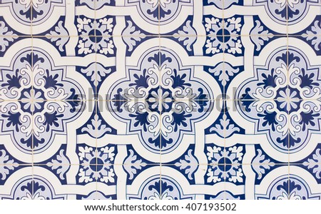 portugal tiles closeup