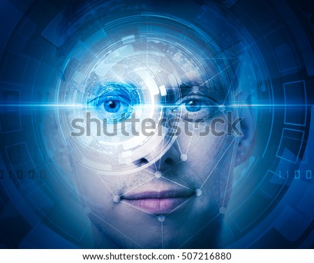 high tech face scan