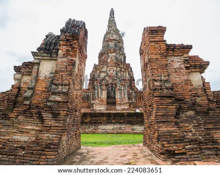 Wat Chai Watthanaram ancient building and historical place, Ayuttaya,Thailand