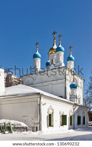 Chuch of Apostles Peter and Paul in Lefortovo is constructed in 1711 under instructions of tsar Peter 1 for soldiers of the Lefortovsky regiment
