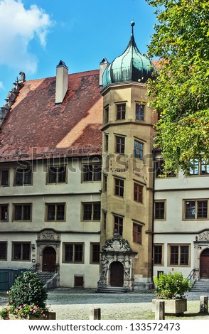 Rothenburg ob der Tauber is a town, well known for its well-preserved medieval old town