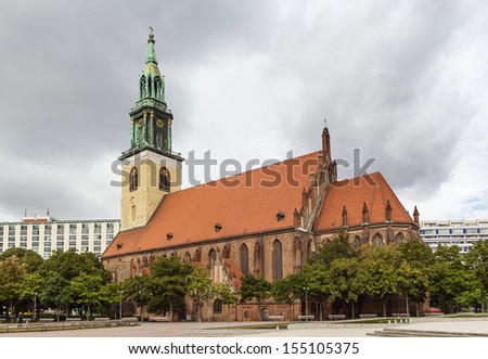 St. Mary Church, known in German as the Marienkirche,  located in central Berlin, near Alexanderplatz.