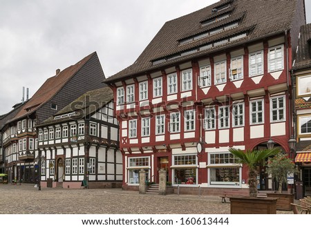 Ancient half-timbered houses on Market square in the downtown Einbeck, Germany