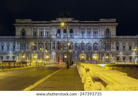 The Supreme Court of Cassation is the highest court of appeal or court of last resort in Italy. It has its seat in the Palace of Justice, Rome. Evening