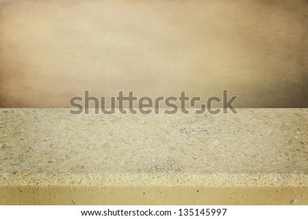 Background with concrete table for product montage