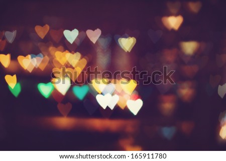 Heart Bokeh Background. Valentine\'S Day Background