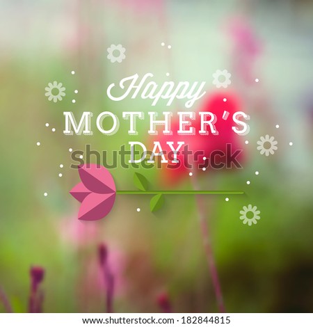 Mother\'s Day Holiday greeting card design. Vector illustration