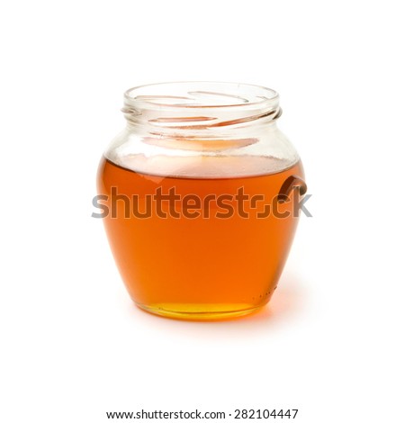 Honey Jar On White Background Stock Photo 282104447 : Shutterstock