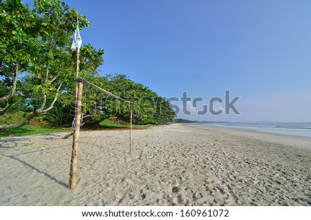 Goal post at the beach