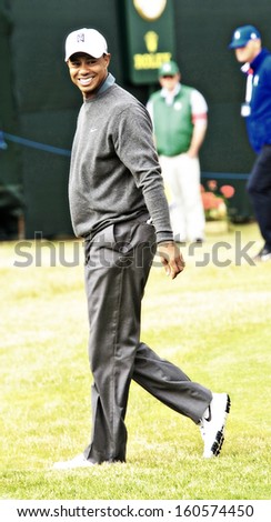 GULLANE, SCOTLAND JULY 20 - Tiger Woods at the Open Golf Championship  2013
