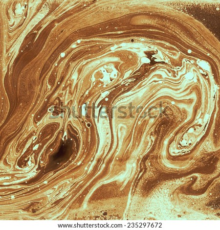 Background with liquid paint. Decorative abstract illustration. Beautiful marble texture. Painted waves.