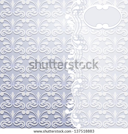 Victorian background with white pattern.