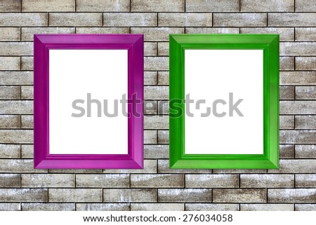 Both of picture frame on wall
