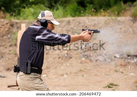 Shooting and Weapons Training. Outdoor Shooting Range