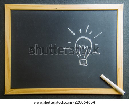 Draw Lamp Idea on Blackboard2