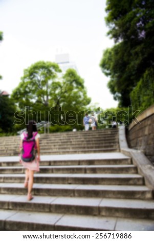 Walk on the stair in blur style