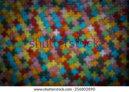 Colorful cross block wall pattern in Blur style