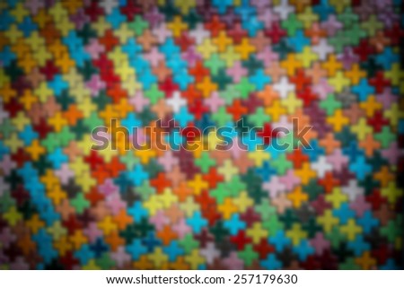 Colorful cross block wall pattern in Blur style