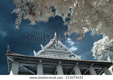 Wat Chaloem Phrakiat Worawihan Temple , Nontaburi , Thailand taken in Near Infrared