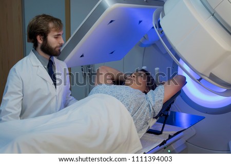 Woman Receiving Radiation Therapy Treatments for Breast Cancer