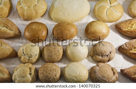 MILAN, ITALY - MAY 22: close-up of Italian bread in Tuttofood, Milano World Food Exhibition on May 22, 2013 in Milan, Italy