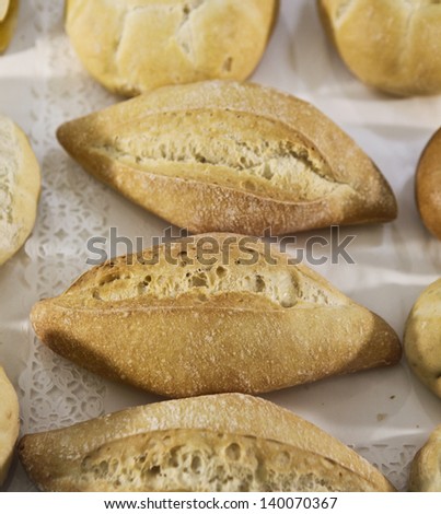 MILAN, ITALY - MAY 22: close-up of Italian bread in Tuttofood, Milano World Food Exhibition on May 22, 2013 in Milan, Italy